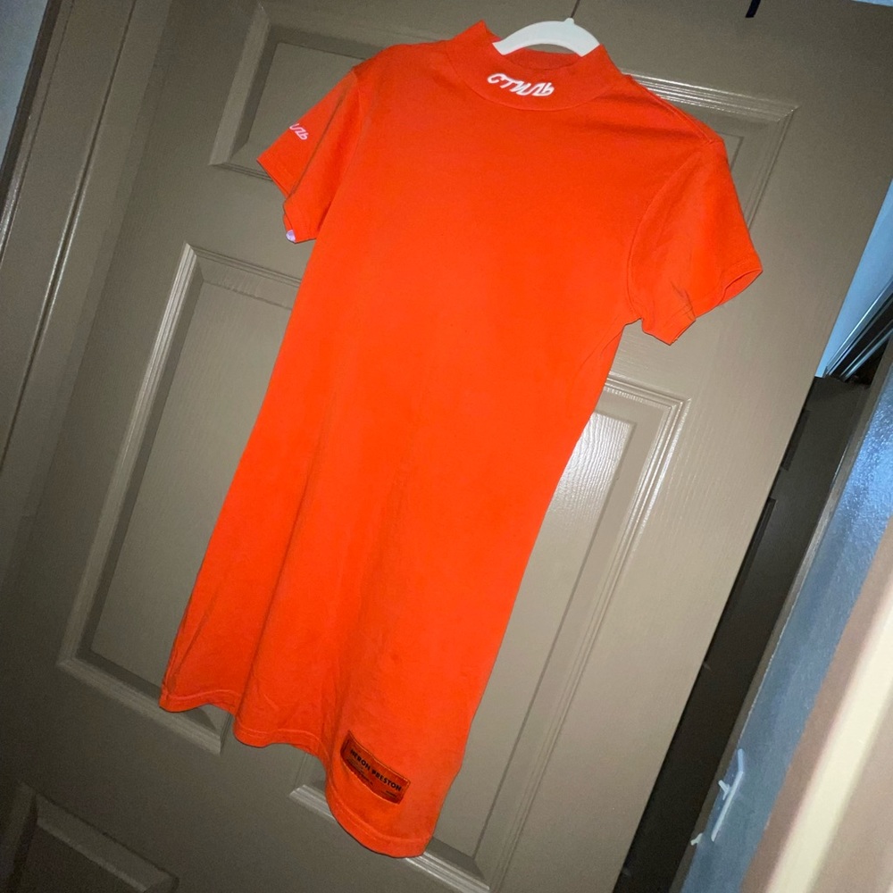 Heron Preston Orange Sporty Dress